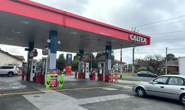 Octane service station forecourt with Caltex fuel pumps